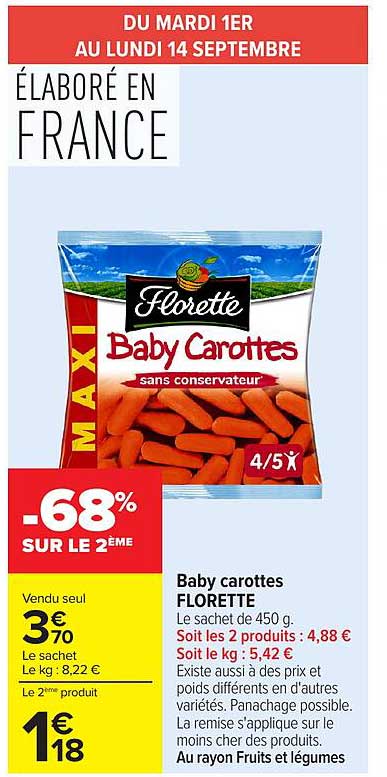 Baby carottes FLORETTE