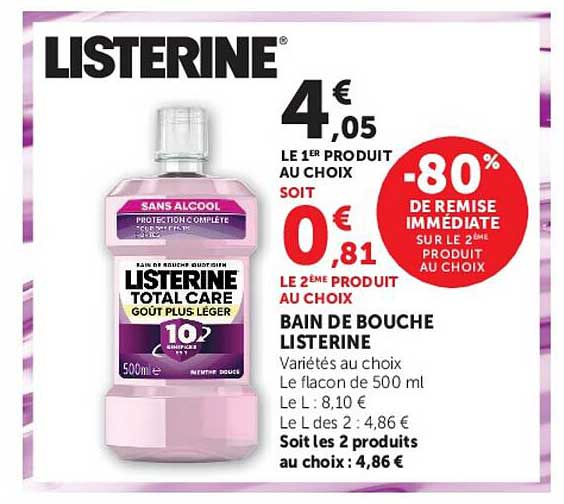 BAIN DE BOUCHE LISTERINE