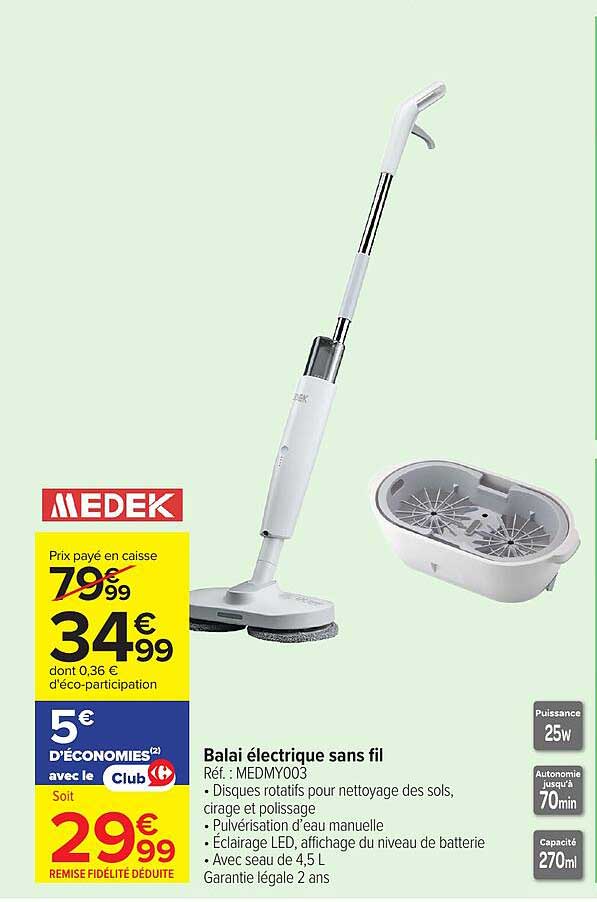 Balai électrique sans fil