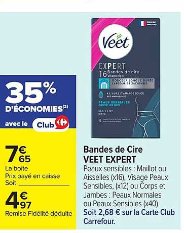 Bandes de Cire VEET EXPERT