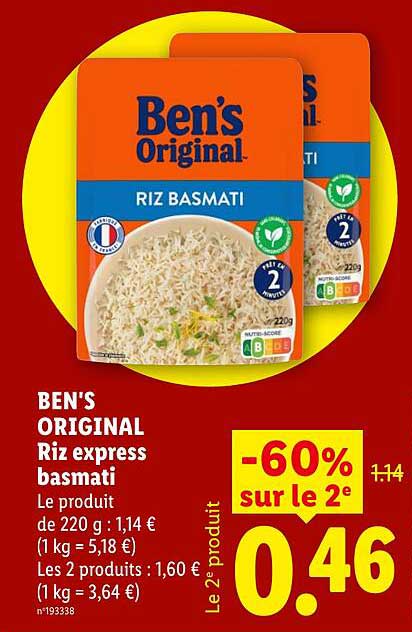 BEN'S ORIGINAL Riz express basmati
