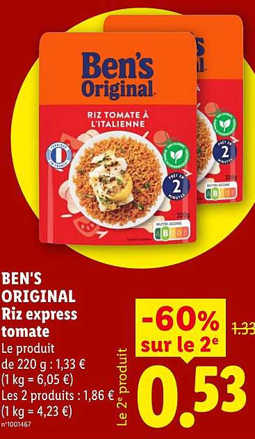 BEN'S ORIGINAL Riz express tomate