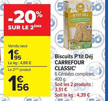 Biscuits P’tit Déj' CARREFOUR CLASSIC'