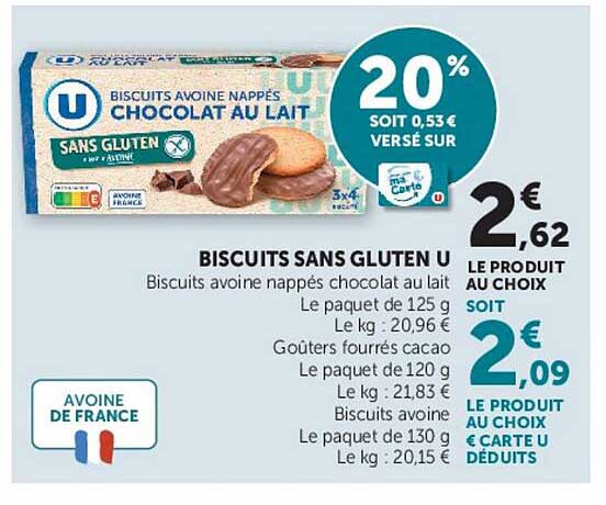 BISCUITS SANS GLUTEN U