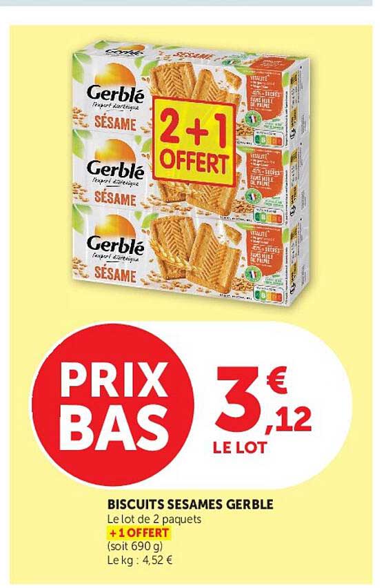 BISCUITS SESAMES GERBLE