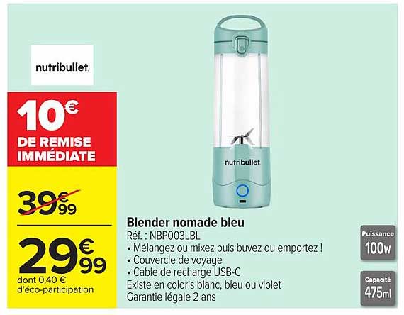 Blender nomade bleu