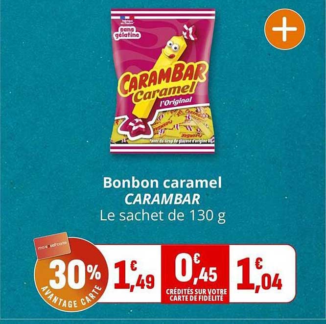 Bonbon caramel CARAMBAR Le sachet de 130 g