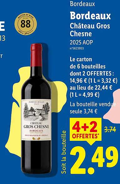 Bordeaux Château Gros Chesne 2025 AOP