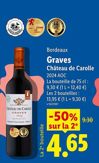 Bordeaux Graves Château de Carolle 2024 AOC