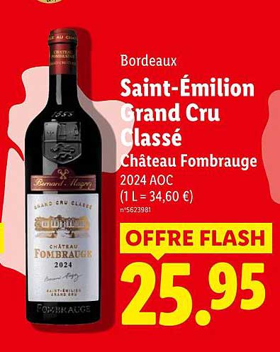 Bordeaux Saint-Émilion Grand Cru Classé Château Fombrauge 2024 AOC