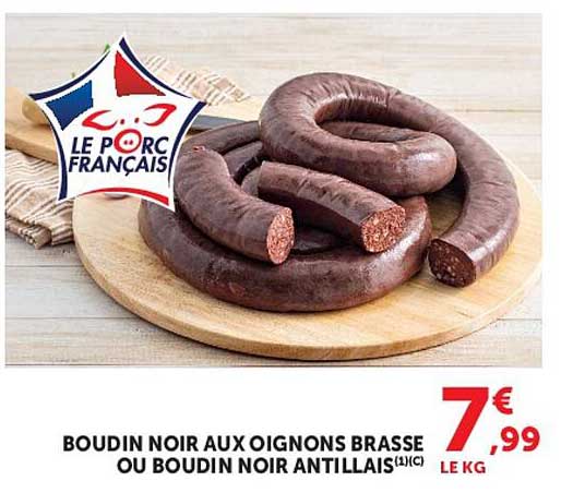BOUDIN NOIR AUX OIGNONS BRASSE OU BOUDIN NOIR ANTILLAIS