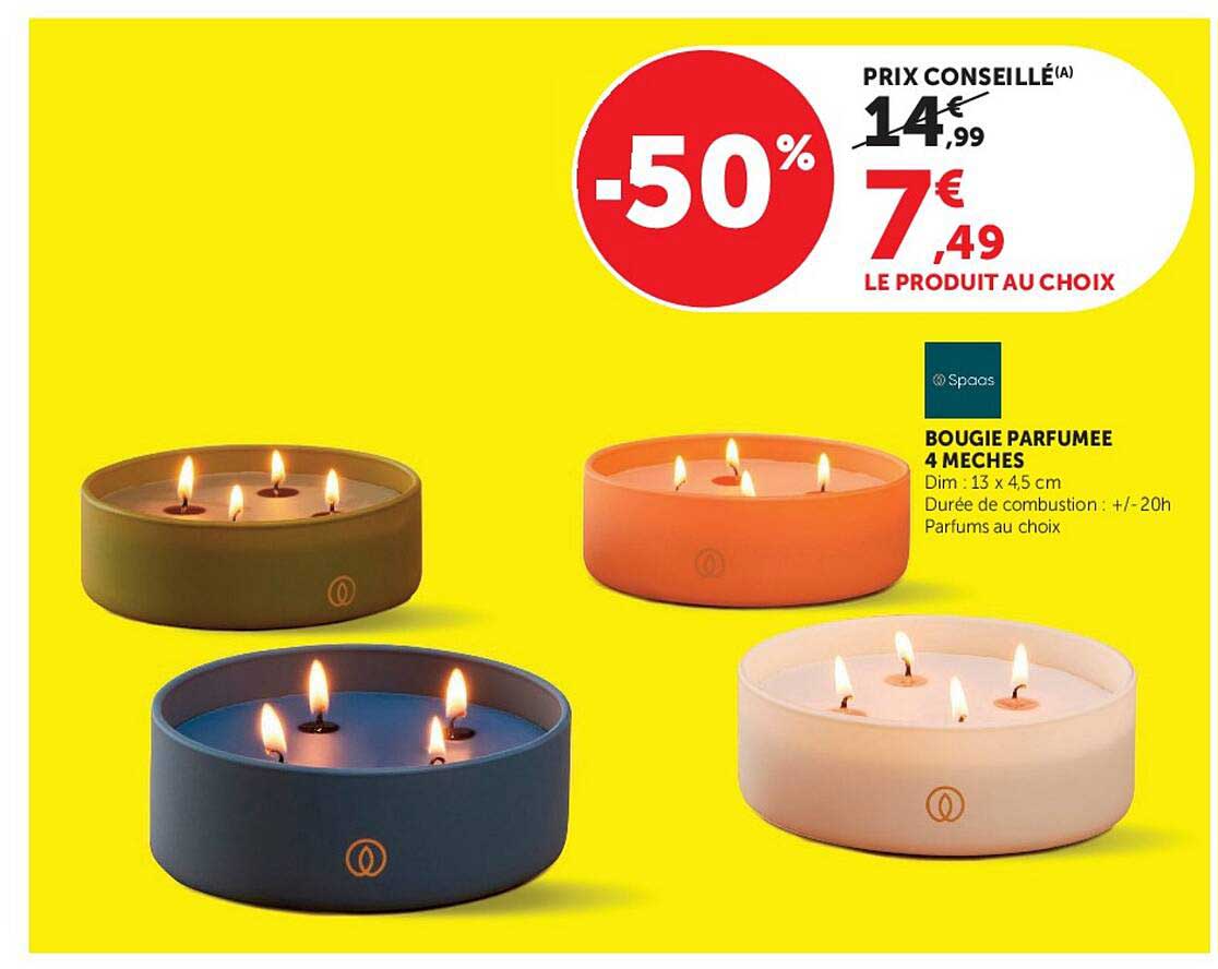 BOUGIE PARFUMEE 4 MECHES