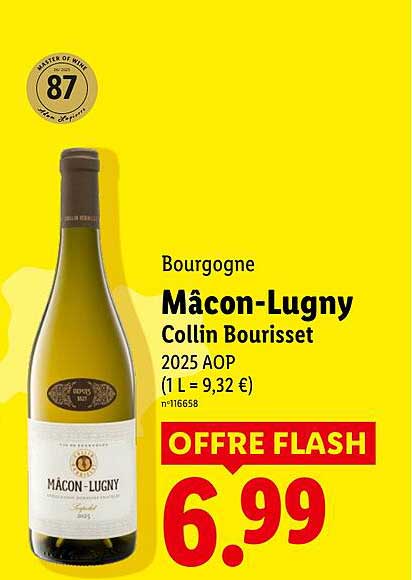 Bourgogne Mâcon-Lugny Collin Bourisset 2025 AOP (1 L = 9,32 €)