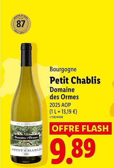 Bourgogne Petit Chablis Domaine des Ormes