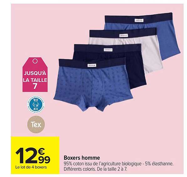 Boxers homme