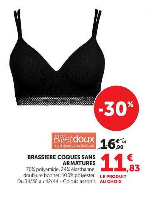 BRASSIERE COQUES SANS ARMATURES