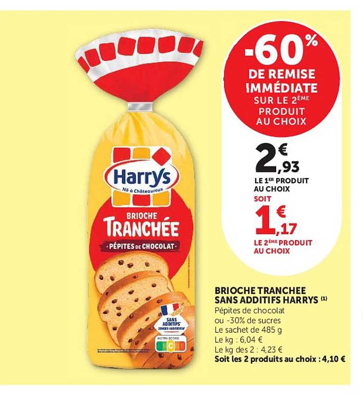 BRIOCHE TRANCHEE SANS ADDITIFS HARRY’S