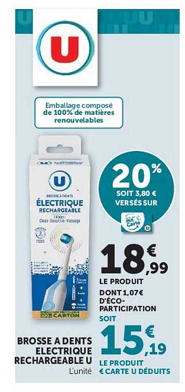 BROSSE A DENTS ELECTRIQUE RECHARGEABLE