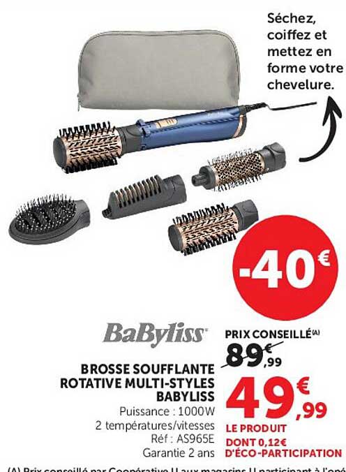 BROSSE SOUFFLANTE ROTATIVE MULTI-STYLES BABYLISS