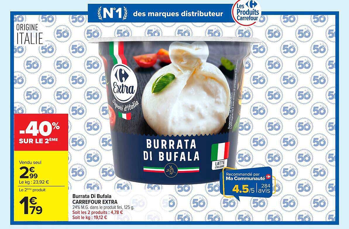 Burrata Di Bufala CARREFOUR EXTRA