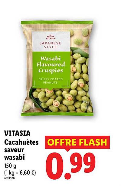 Cacahuètes saveur wasabi