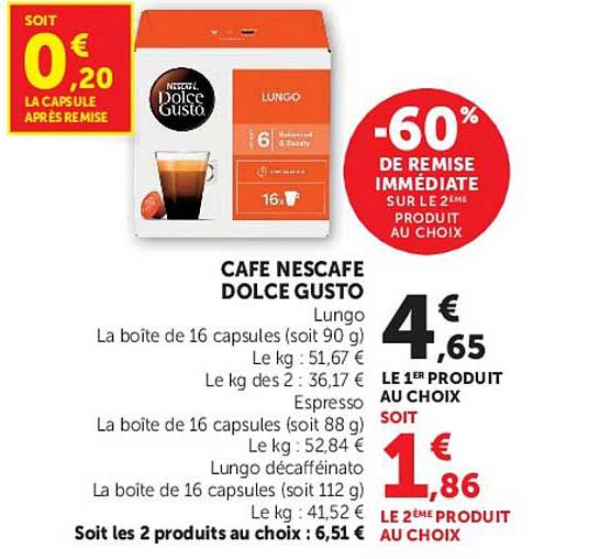 CAFE NESCAFE DOLCE GUSTO