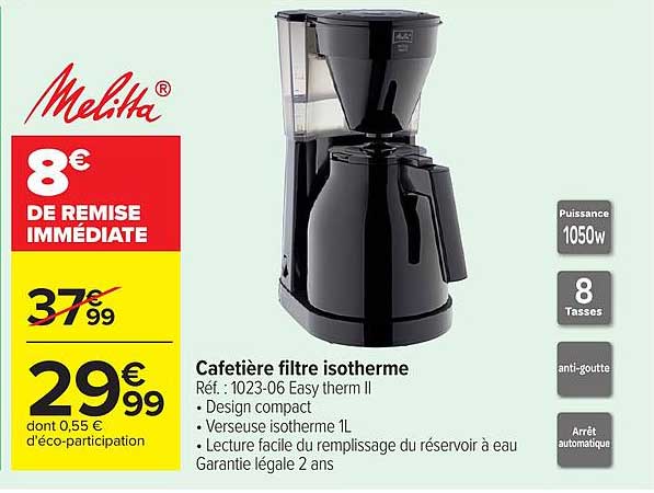 Cafetière filtre isotherme