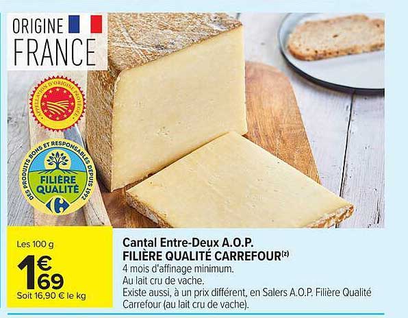 Cantal Entre-Deux A.O.P. FILIÈRE QUALITÉ CARREFOUR