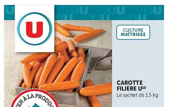 CAROTTE FILIERE U(2) Le sachet de 1.5 kg