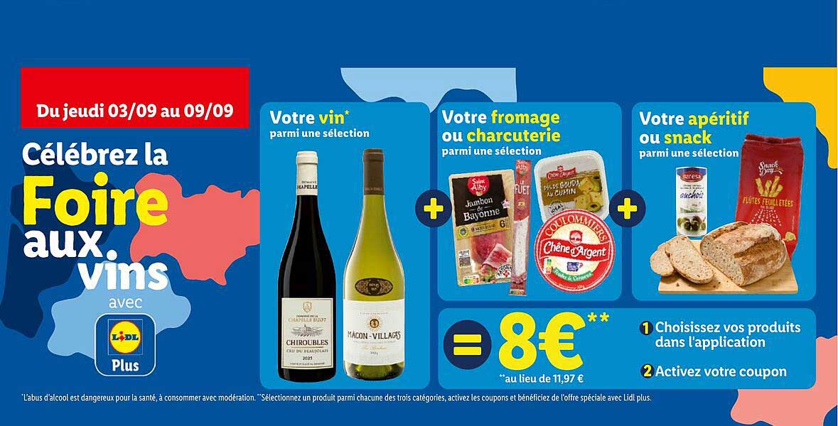 Célébrez la Foire aux vins avec Lidl Plus