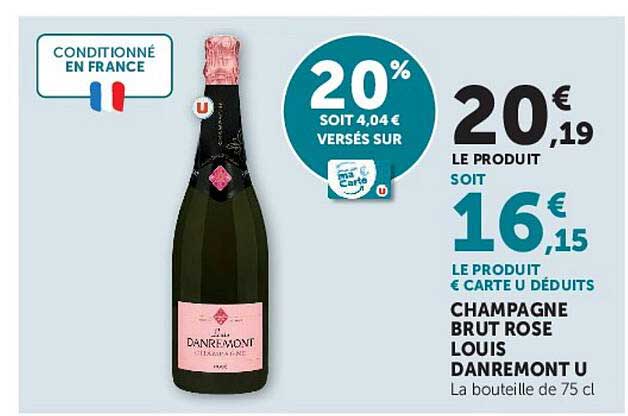 CHAMPAGNE BRUT ROSE LOUIS DANREMONT U