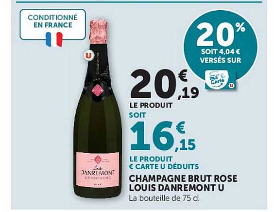 CHAMPAGNE BRUT ROSE LOUIS DANREMONT U