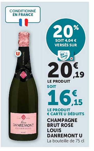 CHAMPAGNE BRUT ROSE LOUIS DANREMONT U
