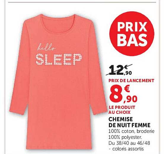 CHEMISE DE NUIT FEMME
