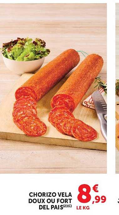 CHORIZO VELA DOUX OU FORT DEL PAIS²(C)