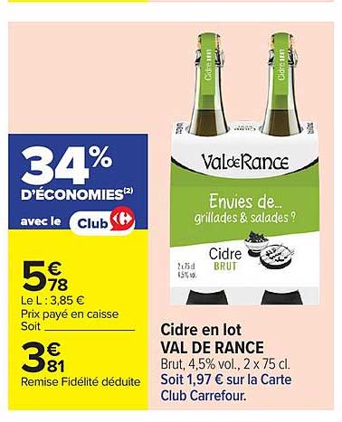 Cidre en lot VAL DE RANCE