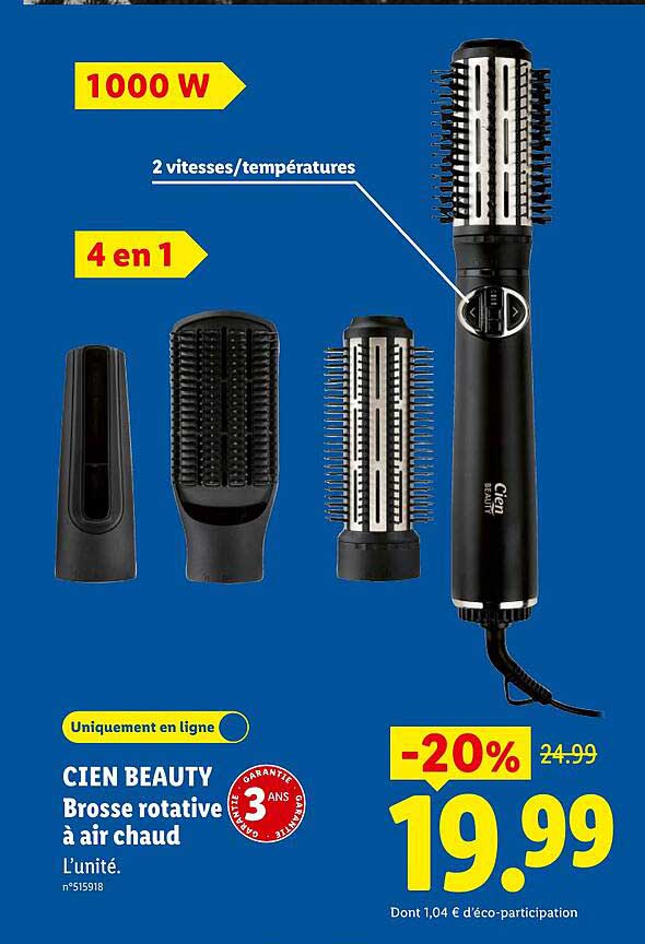 CIEN BEAUTY Brosse rotative à air chaud