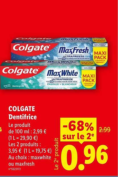 COLGATE Dentifrice