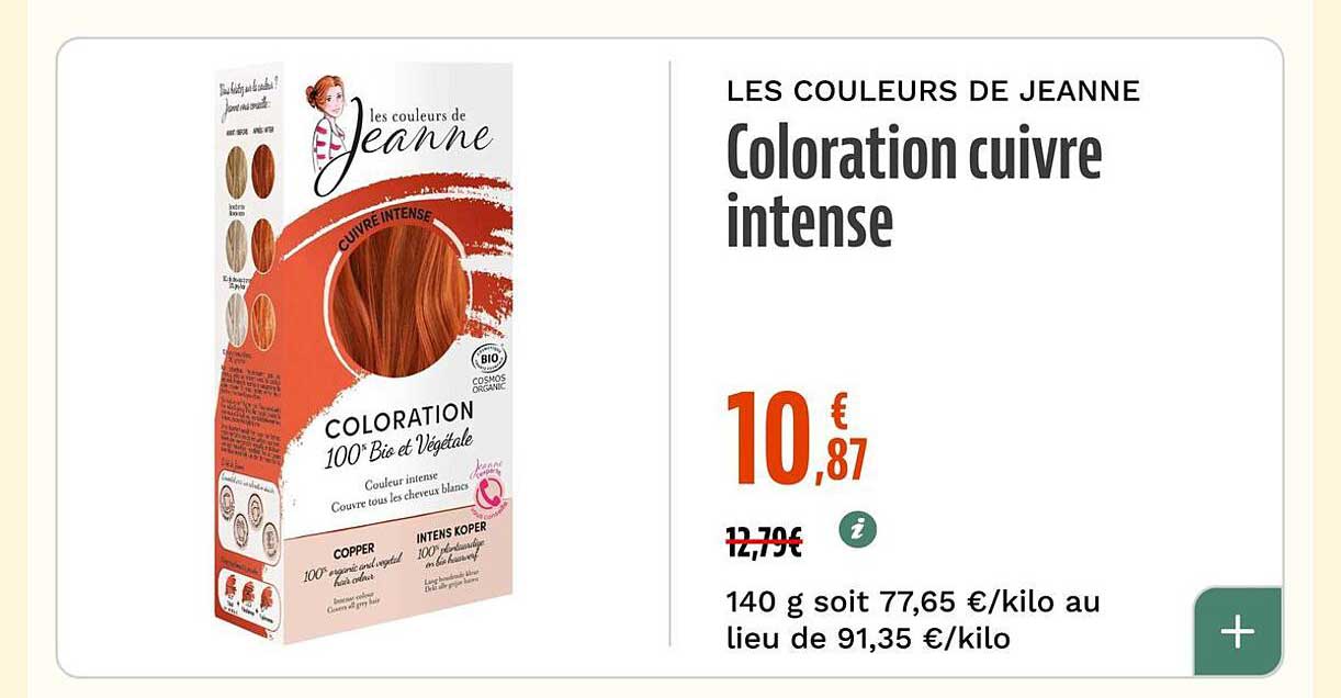 Coloration cuivre intense