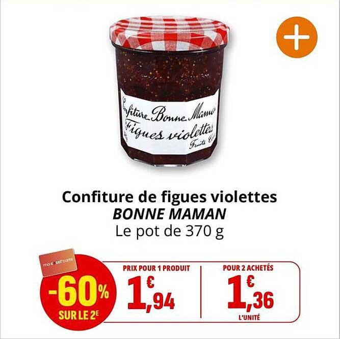 Confiture de figues violettes BONNE MAMAN Le pot de 370 g
