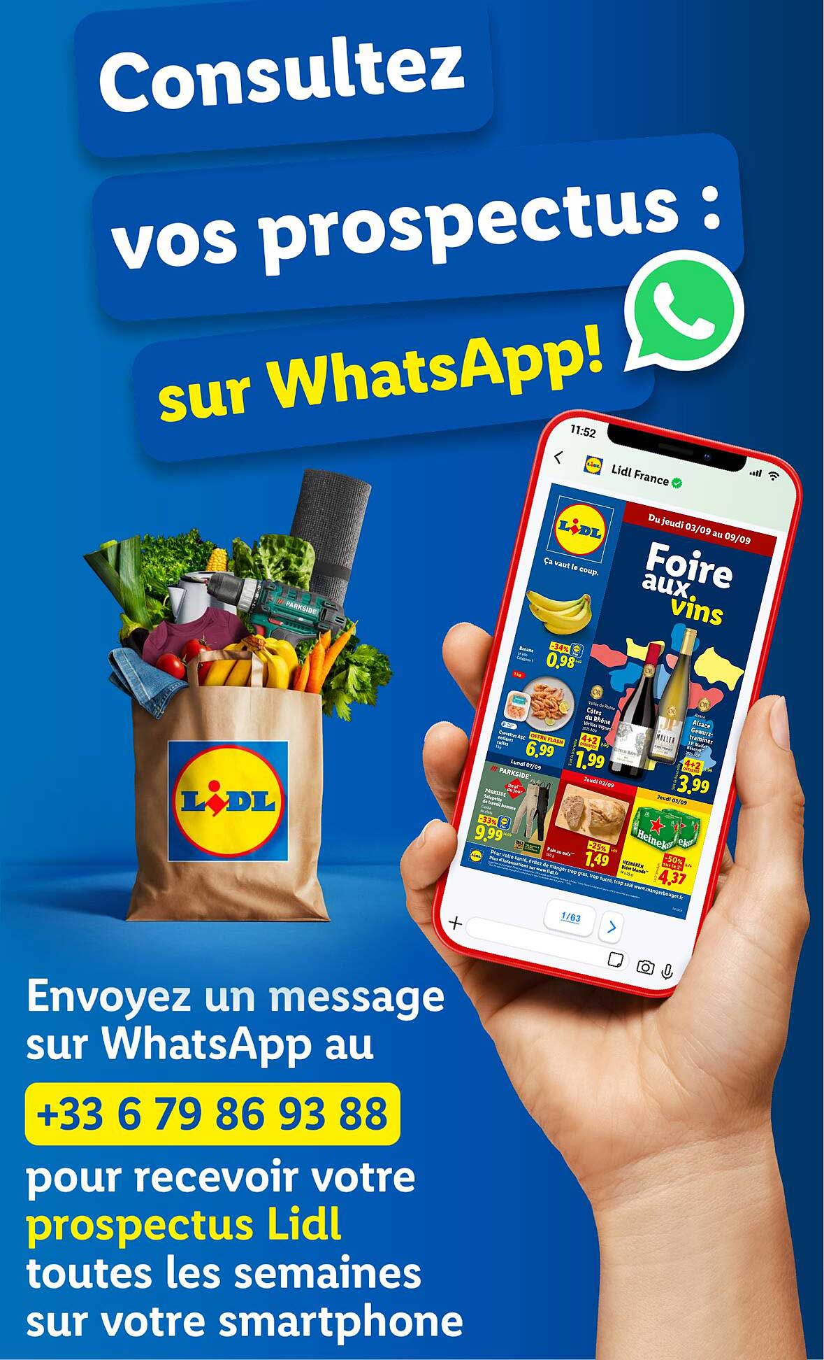 Consultez vos prospectus sur WhatsApp!