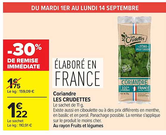 Coriandre LES CRUDettes