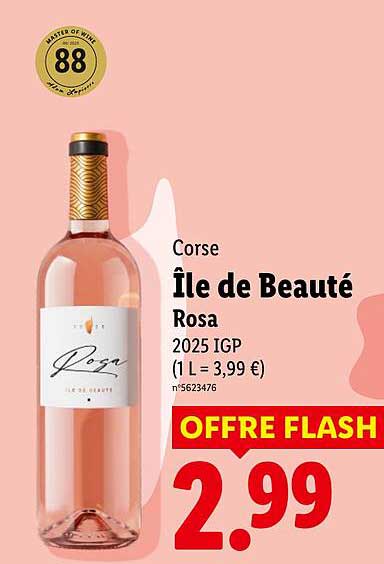 Corse Île de Beauté Rosa 2025 IGP (1 L = 3,99 €) n°5623476 OFFRE FLASH