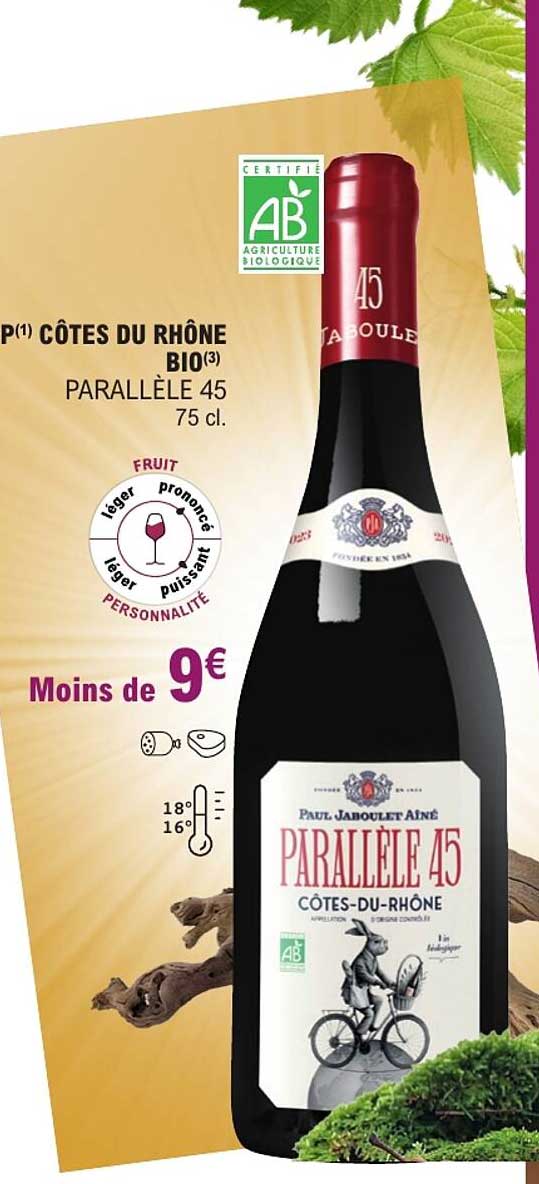 CÔTES DU RHÔNE BIO PARALLÈLE 45 75 cl.