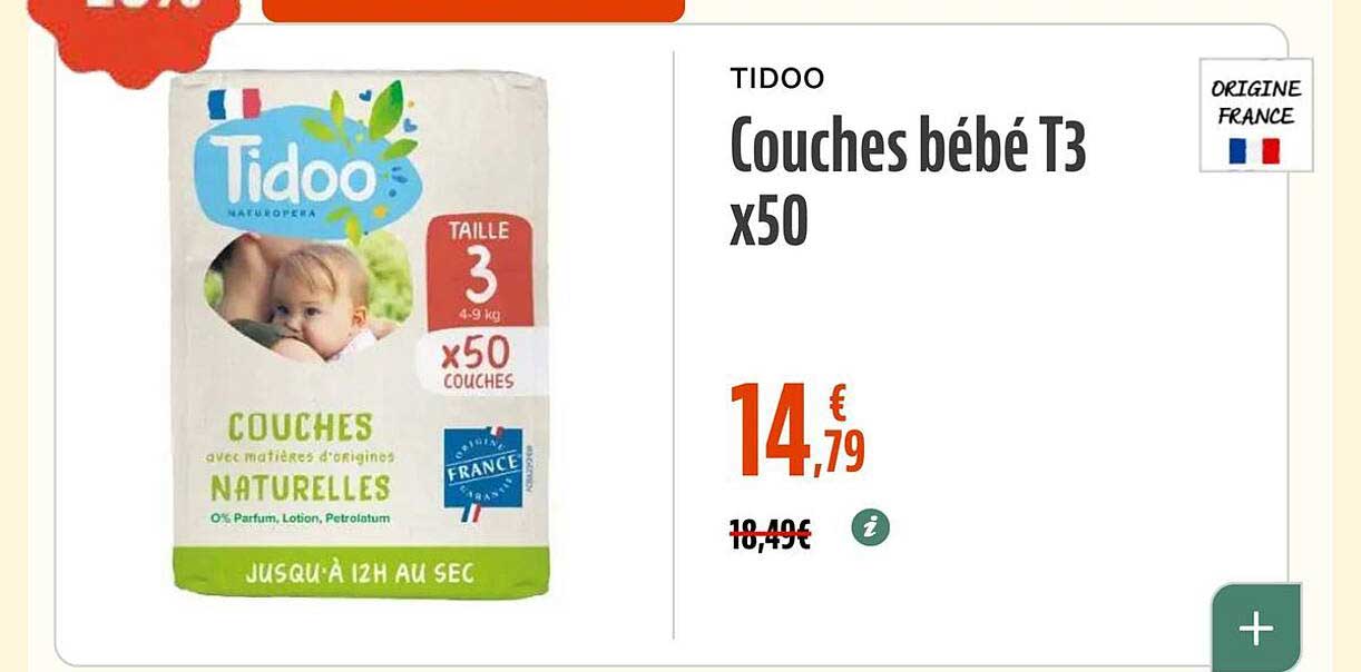 Couches bébé T3 x50