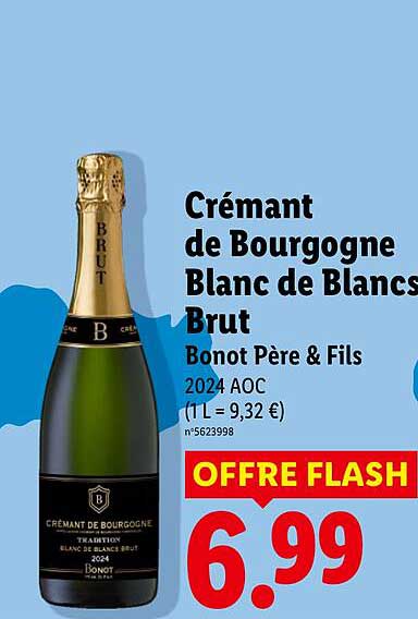 Crémant de Bourgogne Blanc de Blancs Brut Bonot Père & Fils