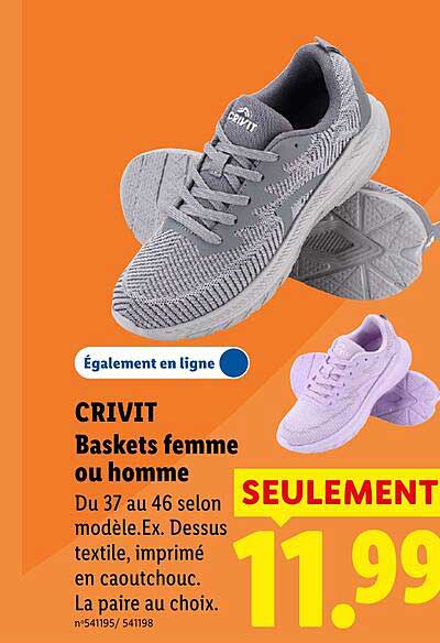 CRIVIT Baskets femme ou homme