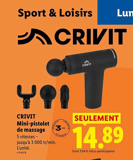 CRIVIT Mini-pistolet de massage
