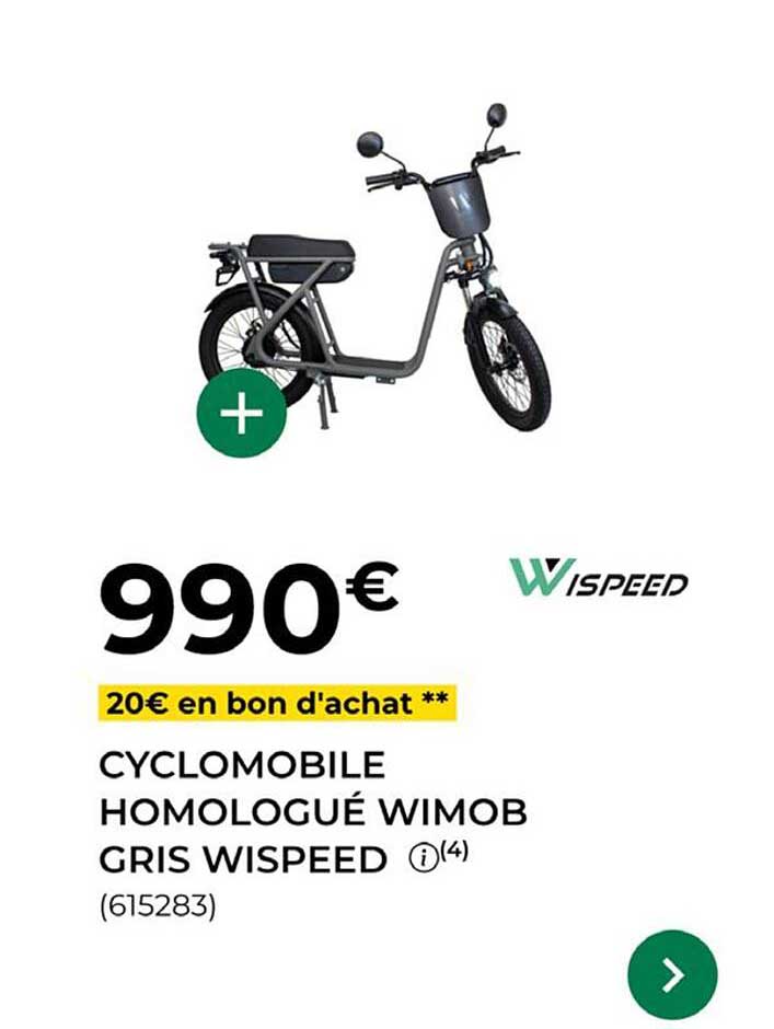 CYCLOMOBILE HOMOLOGUÉ WIMOB GRIS WISPEED
