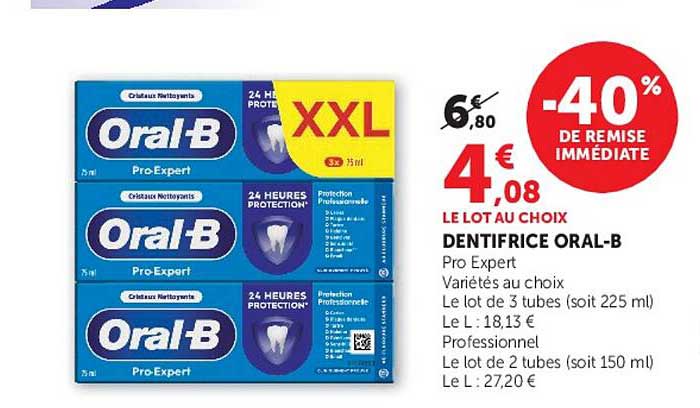 DENTIFRICE ORAL-B Pro Expert Variétés au choix